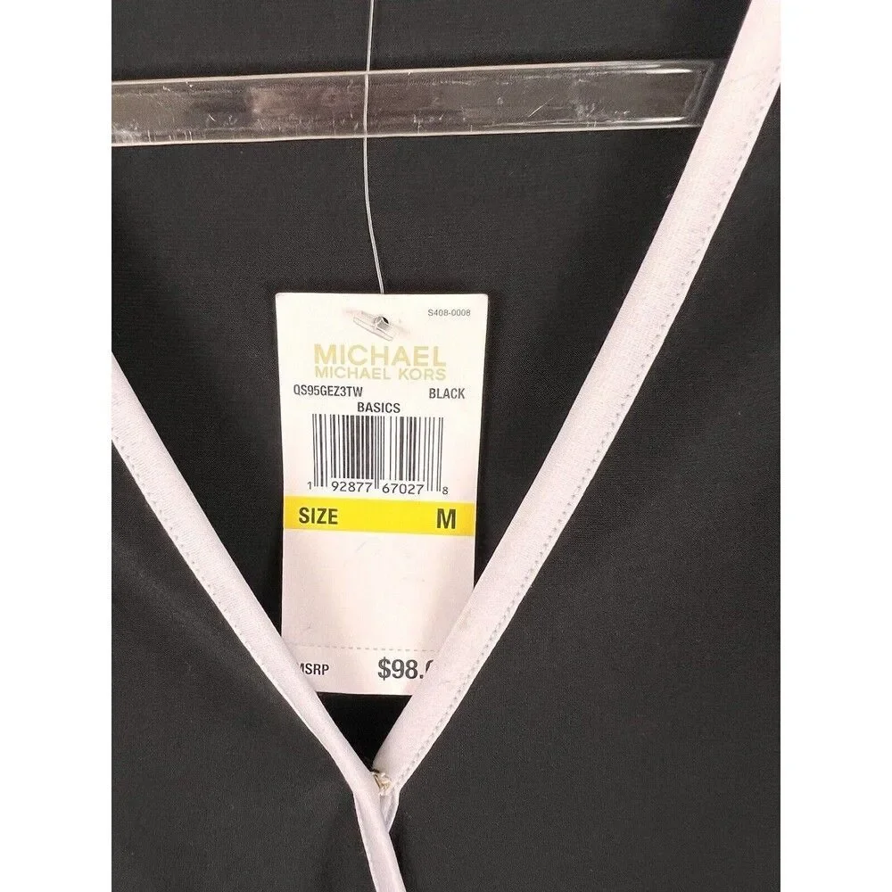 Michael Kors Top Black White Size M NWT $98